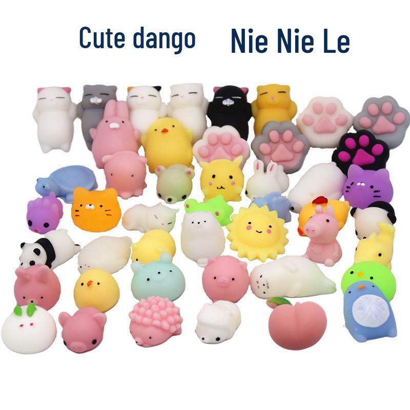 

Japan Moe Small Dumpling Animal Squeeze Toy - Cute TPR Soft Rubber Peach Pet Figure