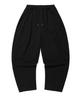 Geuliswi Curved One-Pleat Balloon Fit Sweatpants [Black]