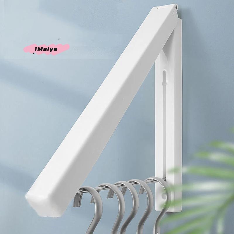 M-1Pc Folding Clothes Hanger Space Saving Clothes Rack Invisible Clothes Storage Hanging Rack For Laundry Room Bathroom