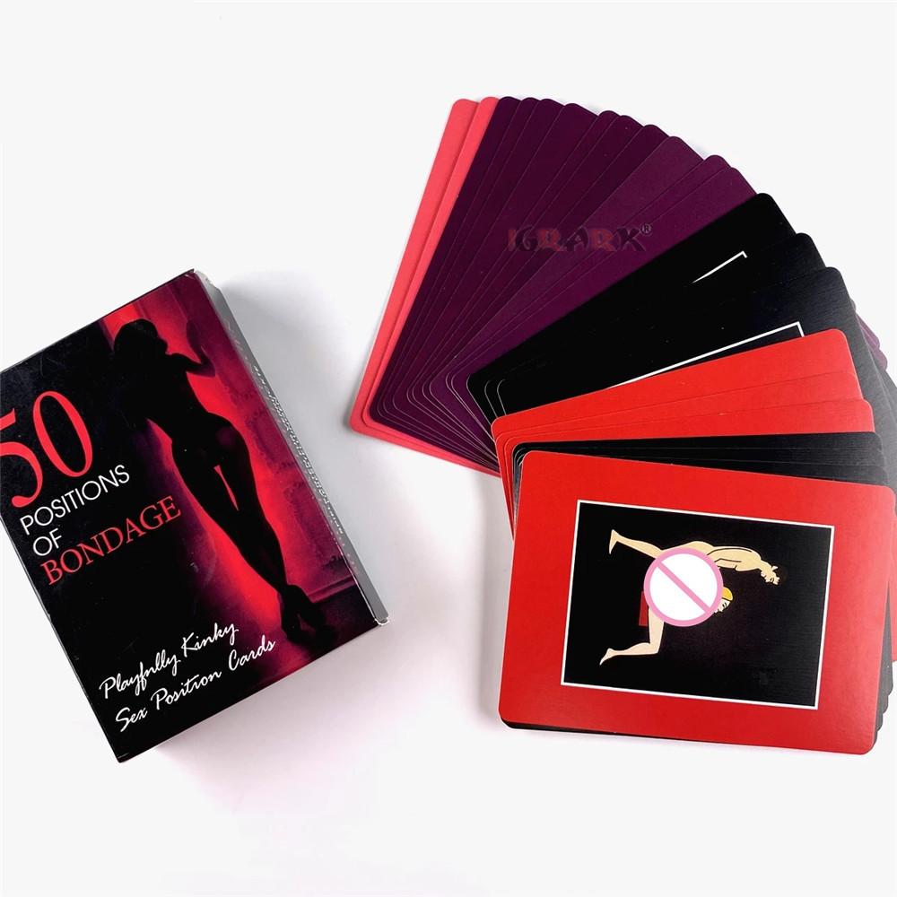 Sexy 50 Position Sex Papier Tarot Karten Erwachsene Spiele Party Schreibtisch Spielen Requisiten Erotische Produkte Sex Spielzeug für Paare flirten