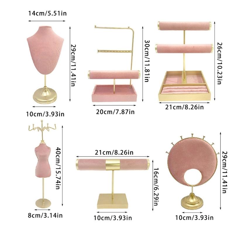 Multifunctional Jewelry Display Stand Shop Counter Jewelry Exhibition Rack Sturdy Stand Holder for Various Ornaments
