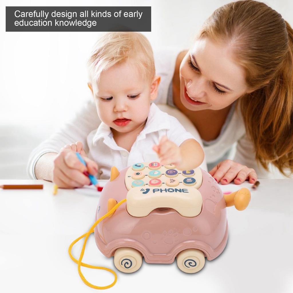 Kids Cute Mobile Phone Toy 16 Different Functions Children Simulation Cat Phone Car