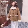 TonLion Women's Preppy Warm Sherpa Jacket