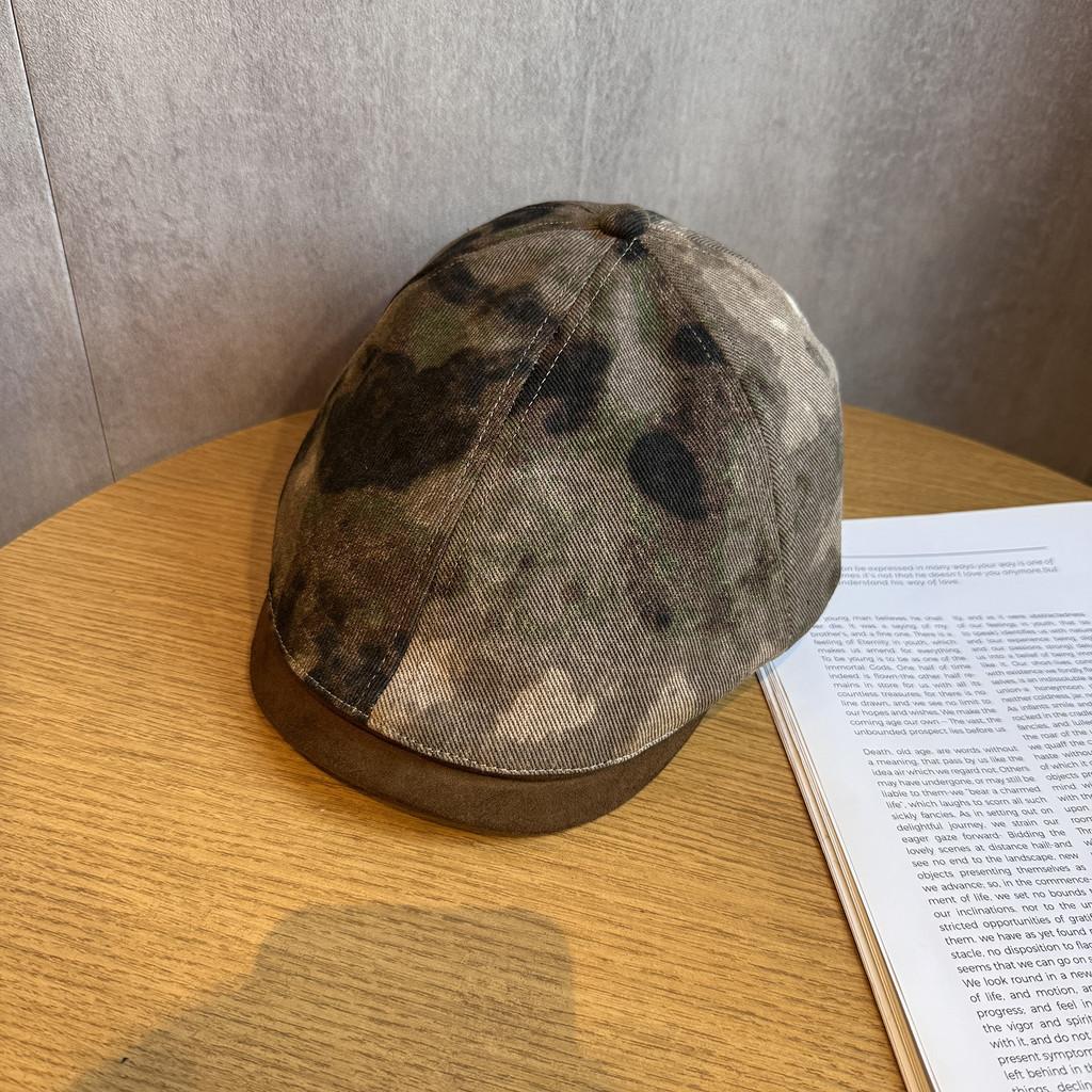 Tie Retro Fashion Dye Pattern Neutral Beret Suitable For Fall And Winter