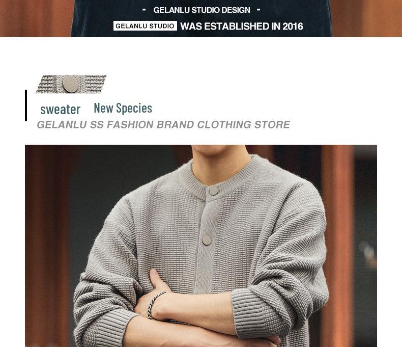 Luxury Men's Old Money Style Knit Cardigan for Autumn 2025