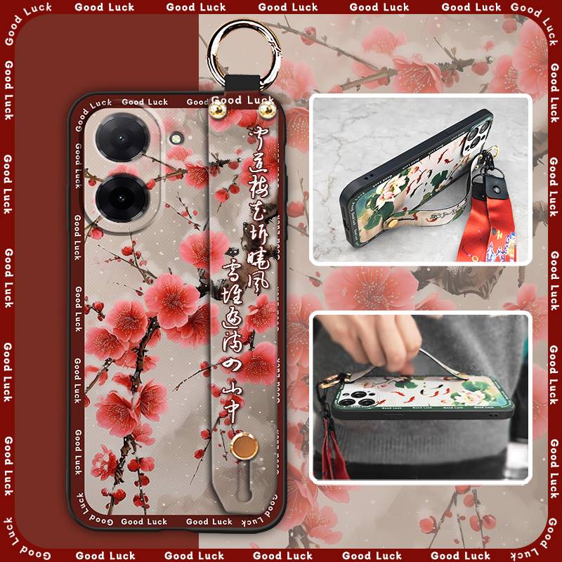 Waterproof Silicone Phone Case For Redmi A5 4G/Xiaomi Poco C71 4G Kickstand Soft case Chinese style Durable Elderly lady