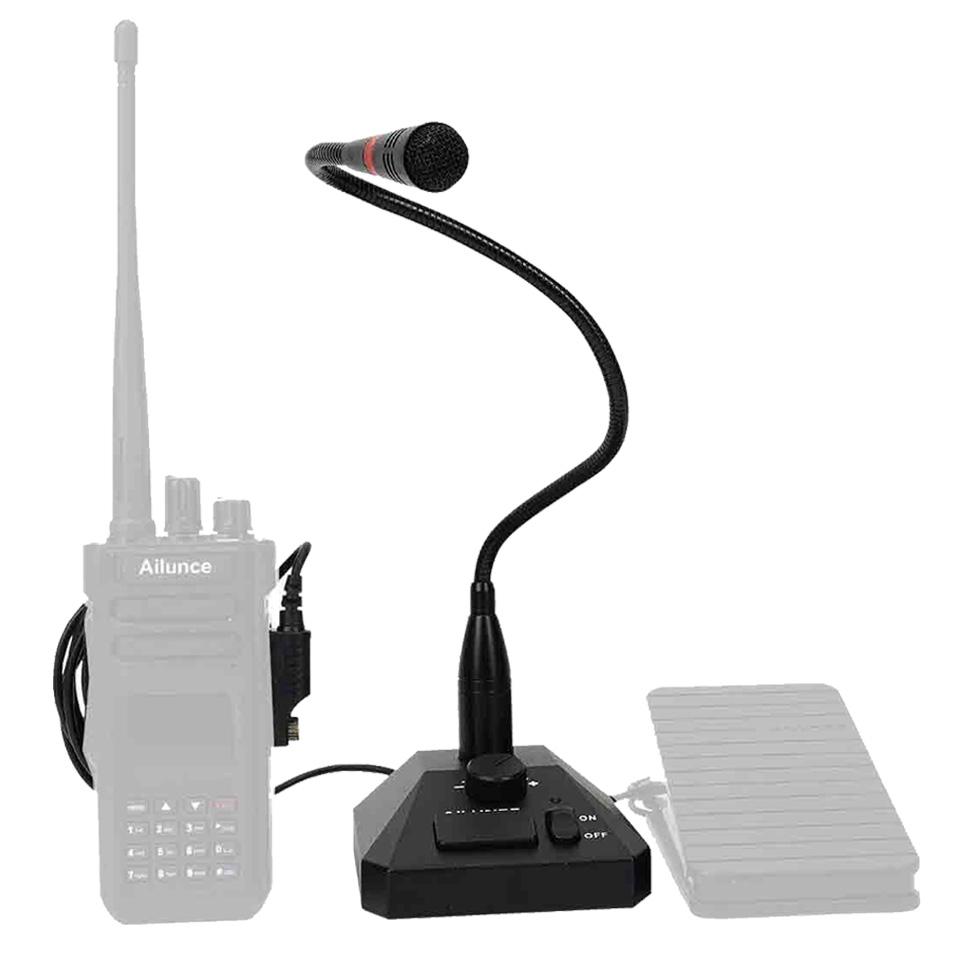 Aliunce Sm01 Microfone de mesa para walkie talkie Rt622 Rt3s Hd1 Ra685 Rt95 Rádio bidirecional Microfone de mão 2 pinos / Gp328plus