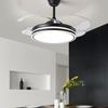 Nordic Luxury Smart Chandelier with Invisible Ceiling Fan for Living Room, Bedroom, and Dining Room.
