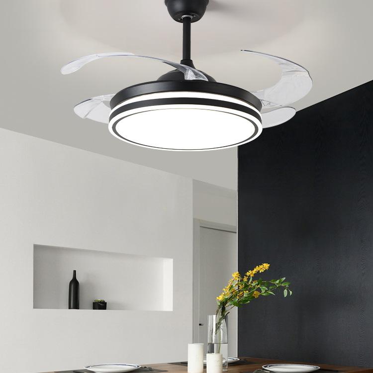 Nordic Luxury Smart Chandelier with Invisible Ceiling Fan for Living Room, Bedroom, and Dining Room.