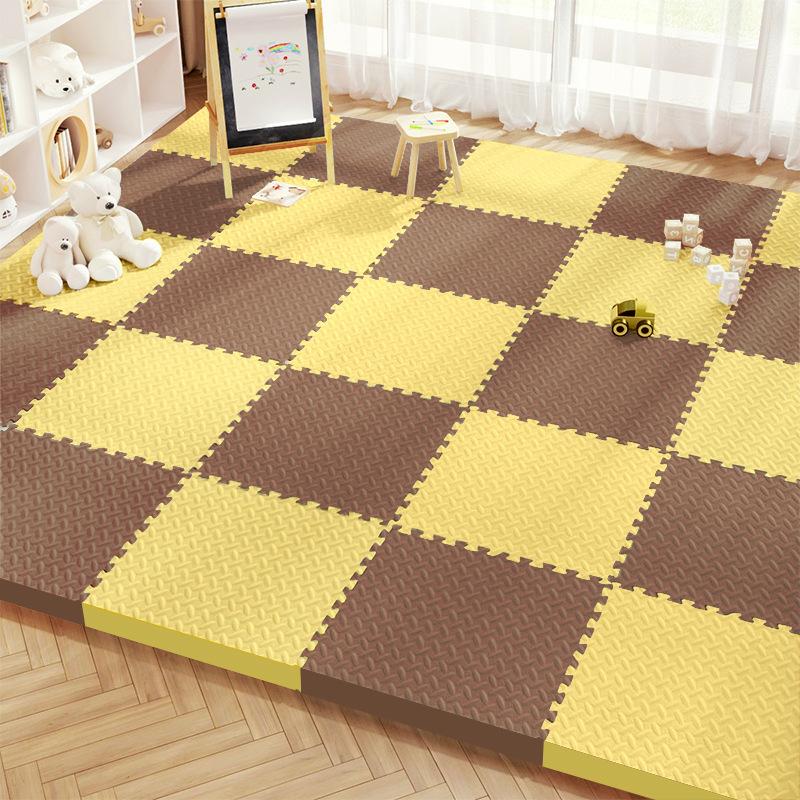 6Pcs 2.5cm Thickening Baby Interactive Game Carpet Anti-slip and Shockproof Living Room and Bedroom Mat Children's Room Carpet