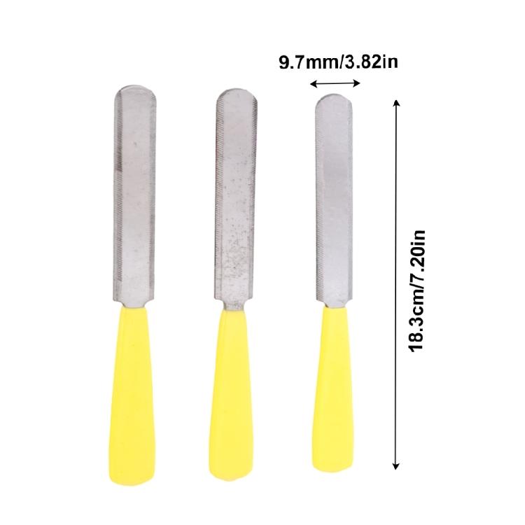 Double Edge Nut Slotting File Set Fret Crowning File for Bass Guitar Set of 3Pcs