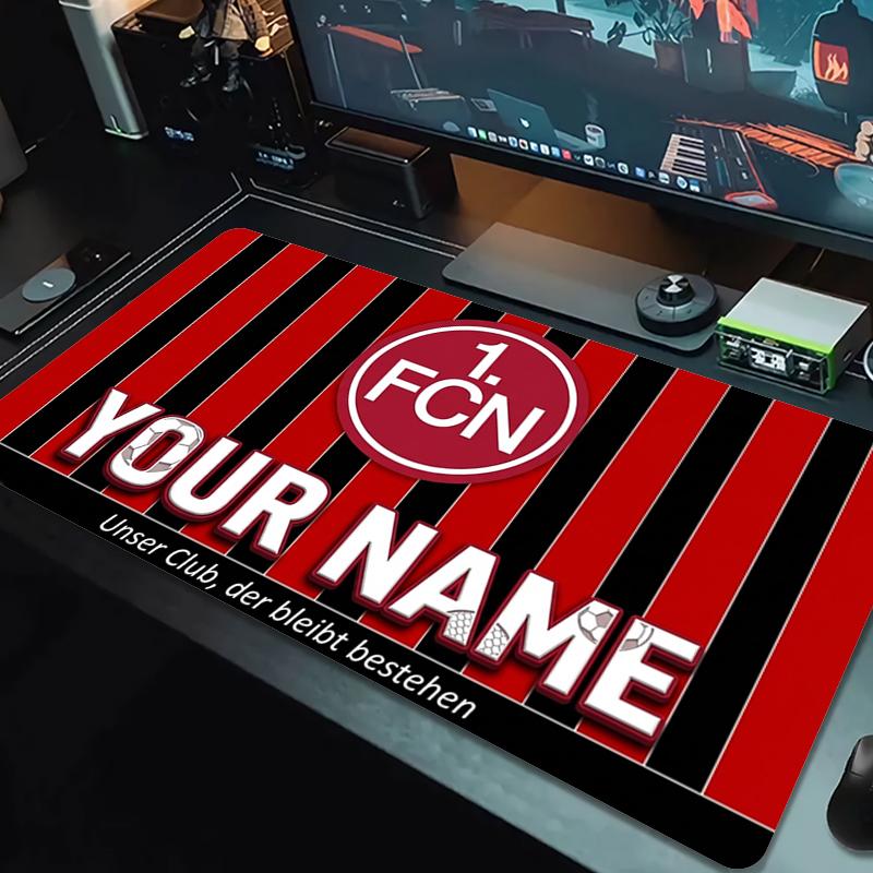 Custom Name Fc Nrnberg Mouse Pad Large Gaming Table Cushion Non-slip Laptop Tablet Big Mousepad XXL Mat Mini PC Playmat With Lock edge