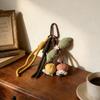 Braided Lanyard Vintage Bag Keychain Cartoon Animal Pendant Keyring Lanyard Charm  Bag Decoration