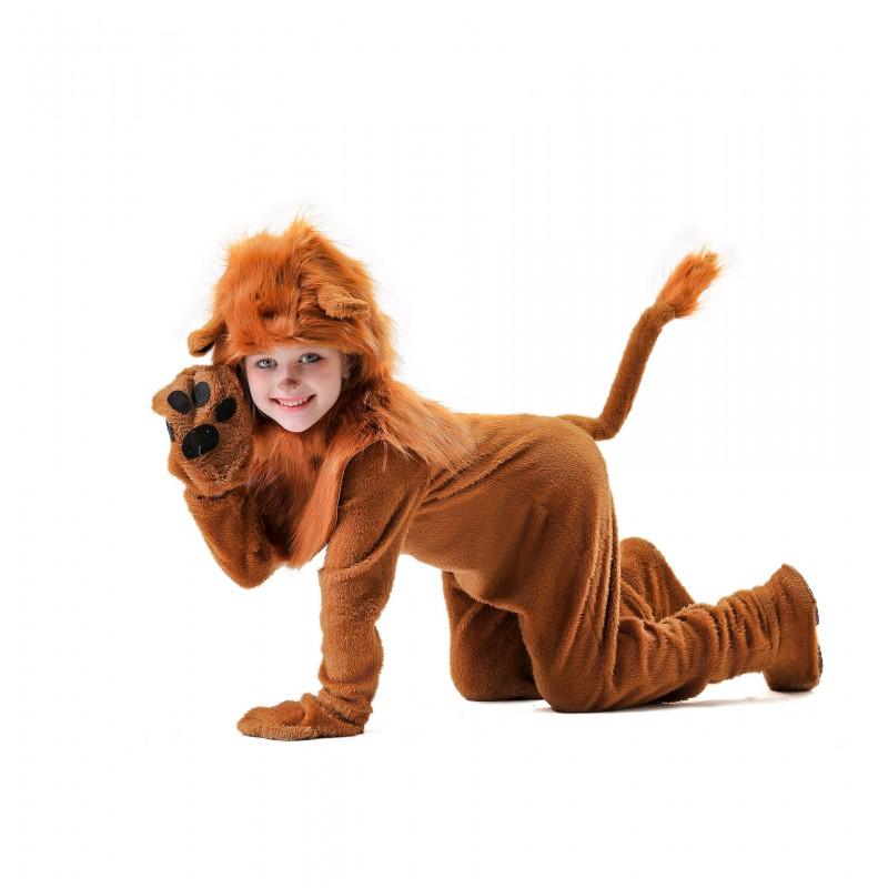 Family Matching Lion Cosplay Costumes Stage Performance Halloween Party Kids Adult