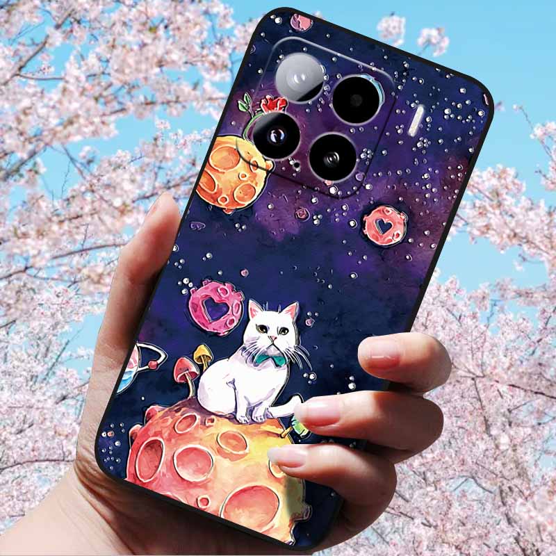 For Xiaomi 15 Pro 5G 6.73"Cases 3D Relief Soft Silicone Cover Retro Embossed for Xiaomi 15 5G Phone Mi 15pro 15 3D Soft TPU Case