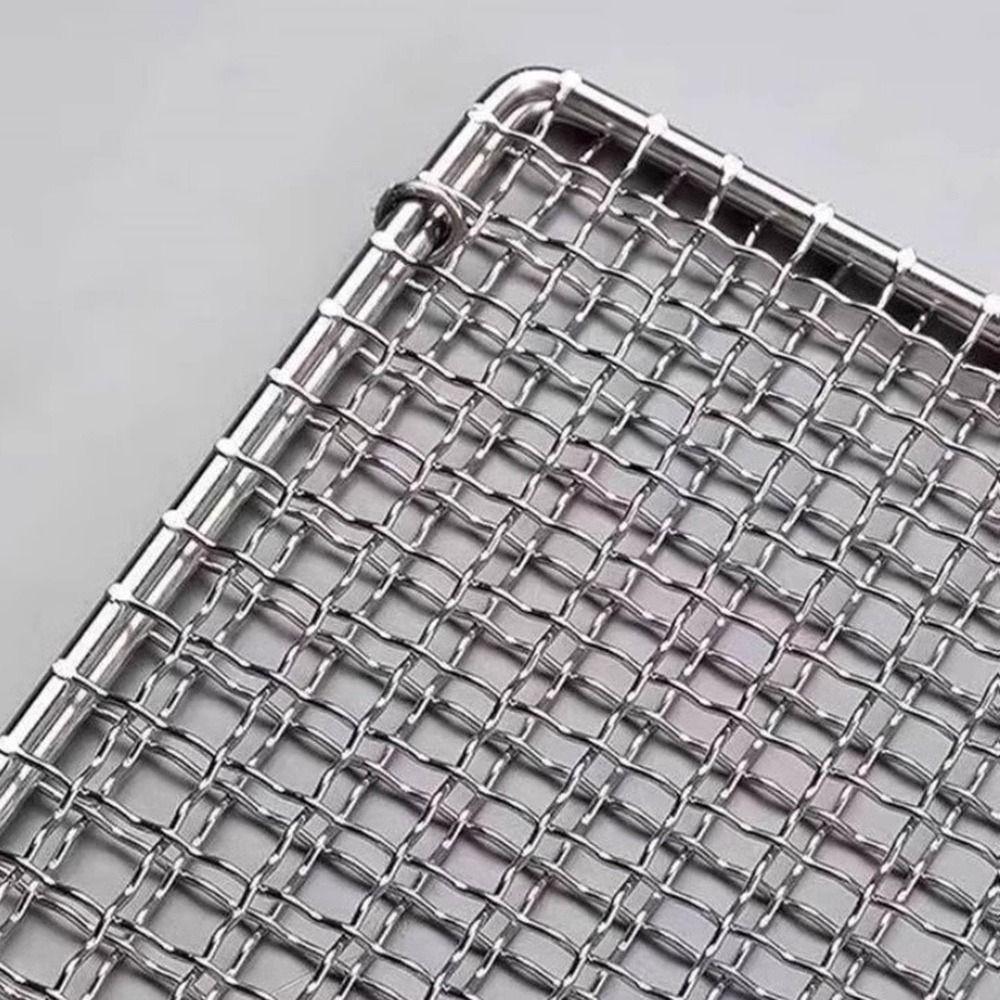 Stainless Steel Fish Grilling Rack Square Double-sided Meat Grilling Rack High Temperature Resistant Thickened Grilled Fish Net