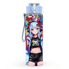 1PC Futuristic Cyber Girl Anime Character Art 750ml Color Plastic Sports Water Bottle Leakproof Flip Straw Lid Suitable for Sports Office Home Use