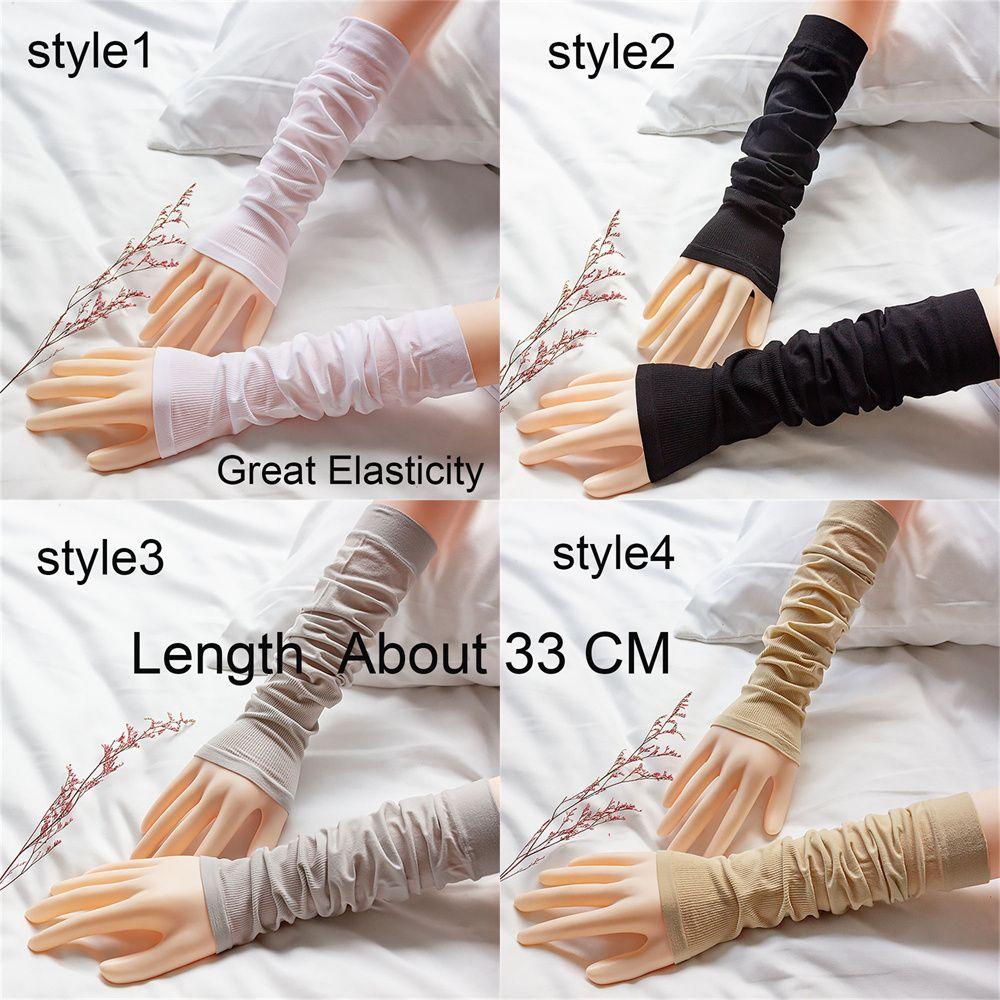 Sport Outdoor Anti-Slip Sunscreen Gloves UV Sun Protect Arm Sleeves Ice Silk Sleeve