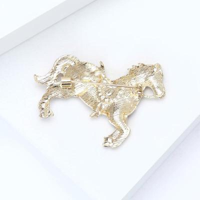 4-Color Alloy Running Horse Brooch Pins  Exquisite Zodiac Horse Badge Women Kid'S Clothes Backpack Brooches  Year Gift