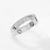 18K Gold Plated Titanium Steel Zircon Heart Ring - Simple, Fashionable, High-End Couple's Ring.