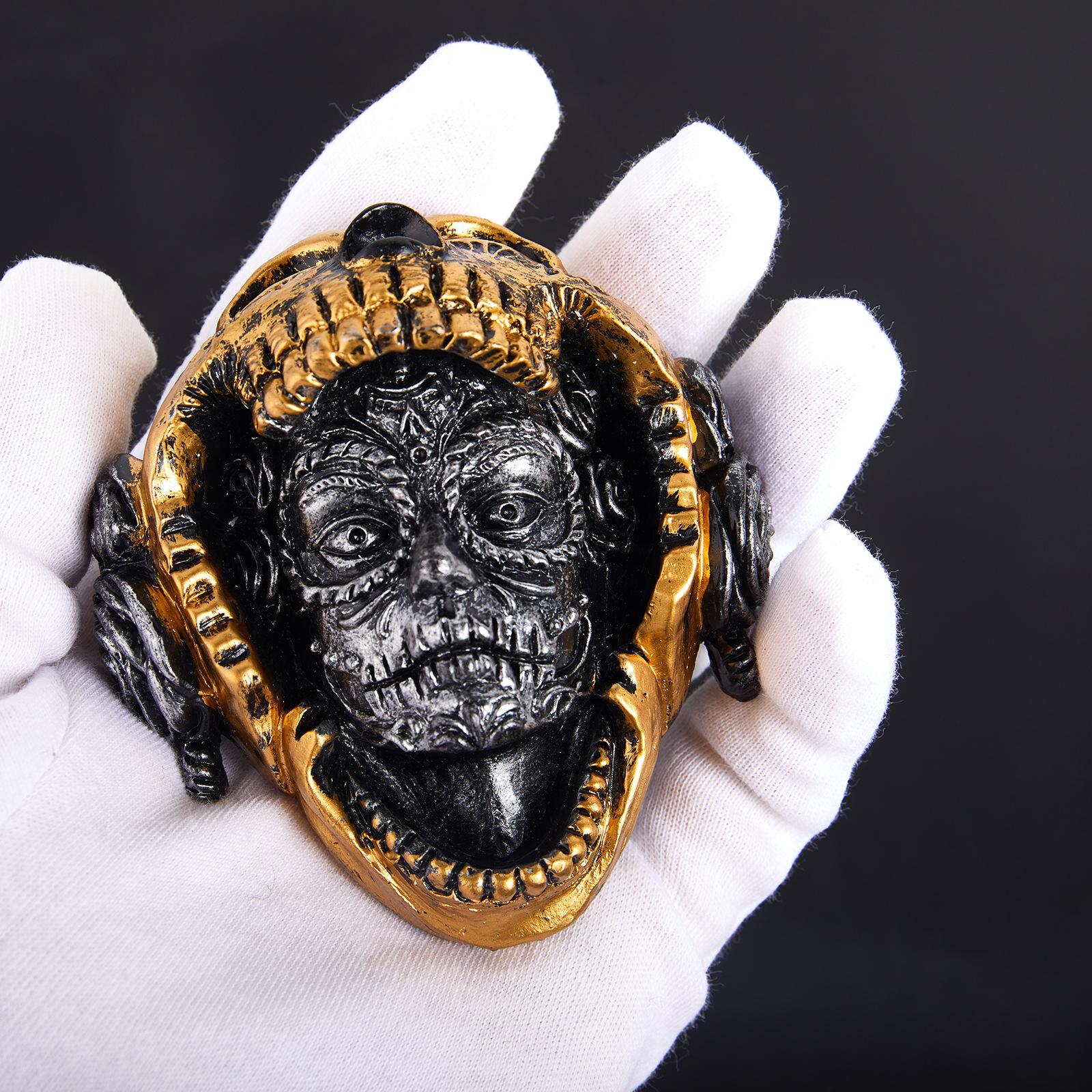 

Магнитное украшение в виде механического черепа из металла ручной работы, готическая маска черепа, магниты на холодильник, домашний декор в стиле стимпанк со скелетом