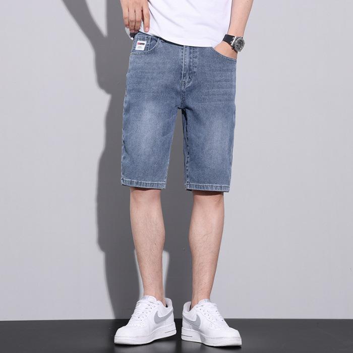 Denim Klypebukser Sommer Ny Allsidig Denimshorts Fritids Midt-bukser Menn