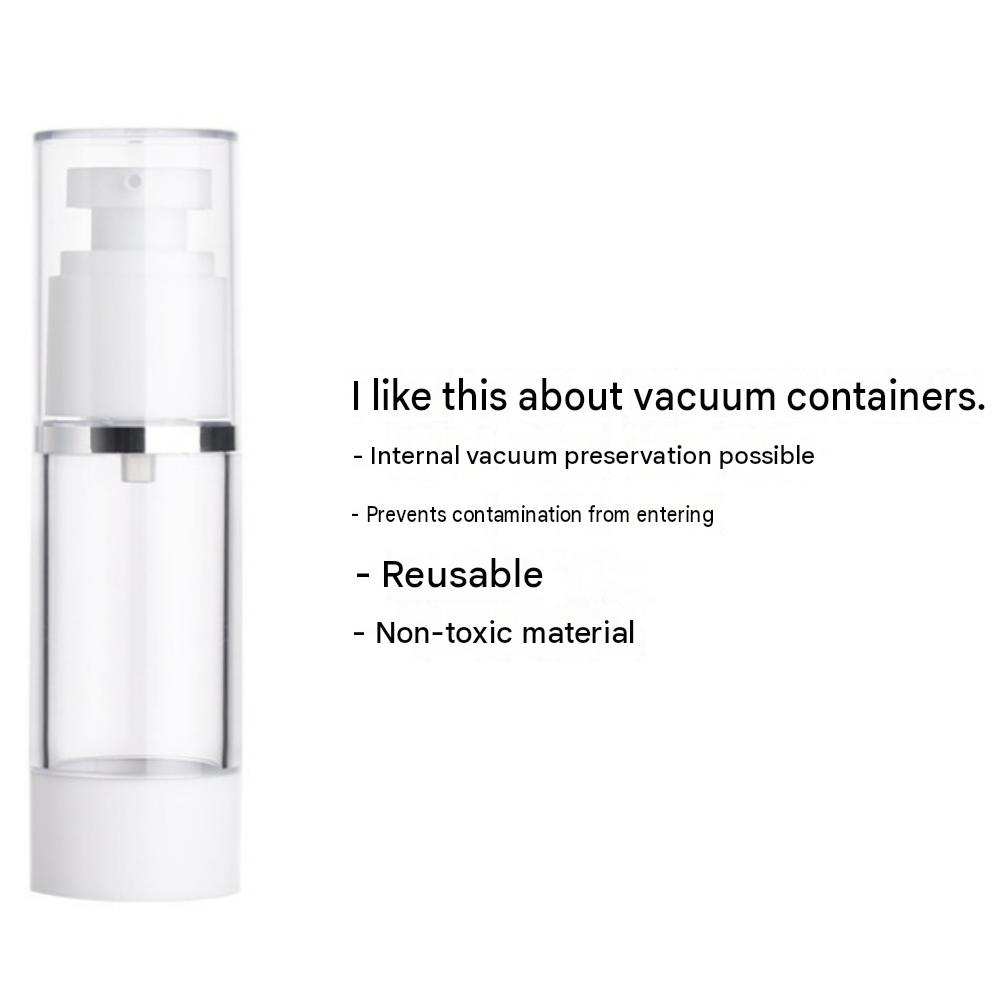 Vacuum Essence/Lotion Transparent Empty Bottles 4 x 50ml