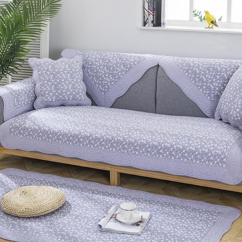 

Хлопковая подушка для дивана на все сезоны, тканевая пасторальная кожаная нескользящая подушка, простой современный универсальный чехол 70*70