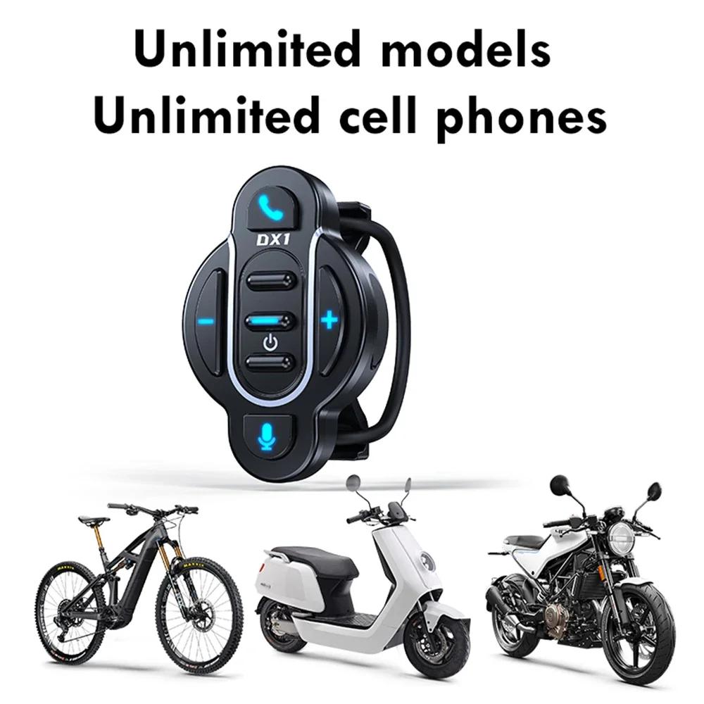 Bluetooth 5.4 Smart Wireless Media Remote Controller Waterproof Handlebar Mount Media Control Button For Motorcycle Bicycle Helmet Headphone Audio Pla