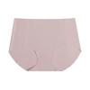 Women's Mid-High Waist Seamless Ice Silk Antibacterial Briefs - Breathable Mulberry Silk Crotch Shorts for Summer