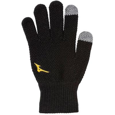 Mizuno Mizuno Pro Breath Thermo Knit Baseball Gloves for and by Swallow Adults, Winter, Commuting, School, Cycling, Ambidextrous, 12JYBA01, Black,
