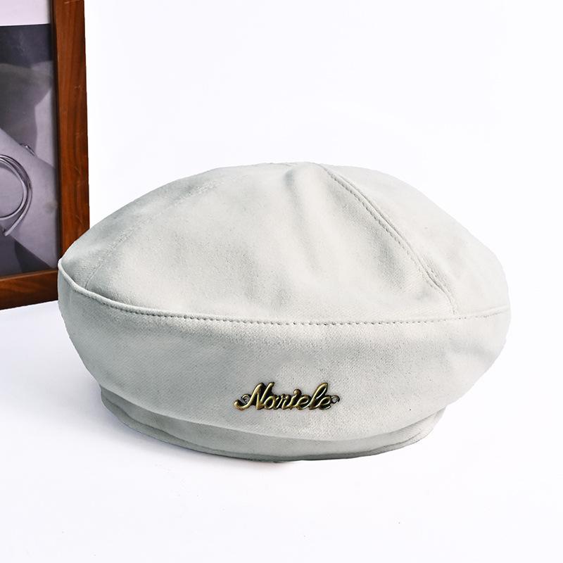 Autumn and Winter British Style Retro Hat for Women Korean Version Beret New Style Temperament Versatile Painter Hat Showing Face Small Pumpkin Hat