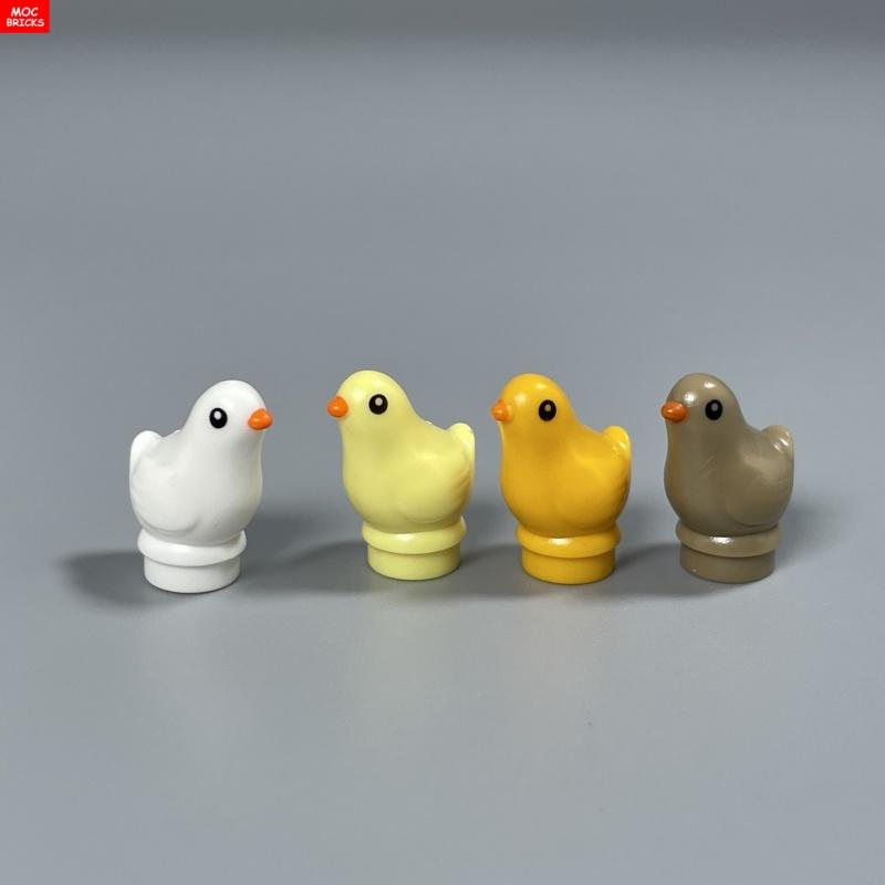 Ladrillos MOC Escena de Selva Bosque Animal Terrestre Cisne Conejo Ratón Pájaro Perro Ensamblar Bloques de Construcción Juguetes para Niños Muñeca de Plástico