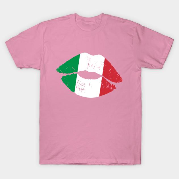 T Shirt Women Italy Italian Kiss Harajuku Print Kawaii Tshirt Summer Short Sleeve Female T-Shirt Top Tee