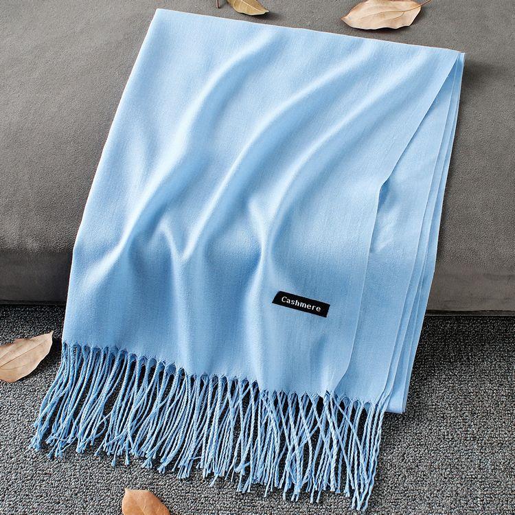 Sciarpa in cashmere spessa ed estesa autunno e inverno 2024, versatile sciarpa calda da donna, sciarpa a doppia faccia, scialle