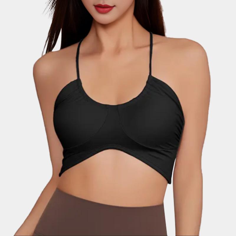 New DK Strap Fixed Cup Sports Underwear Fashion Print Beauty Back Leopard Print Internet Celebrity Bra Yoga Vest
