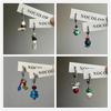 New Chinese-style Creative Geometric Beaded Little Bird Pendant Asymmetry Hoop Earring for Women Retro Personality Jewelry Gifts