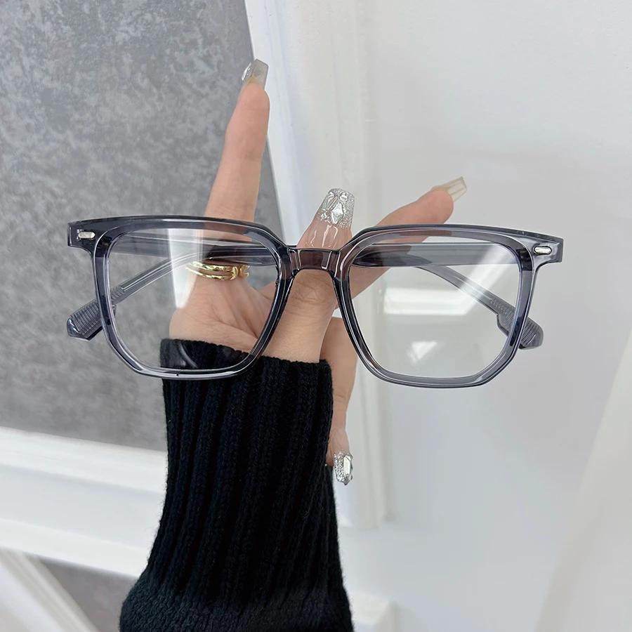 Designer Retro Square Eyeglasses Frame Clear Lens Vintage Glasses Unisex Outdoor Transparent Lens Gafas Fashion Men Women