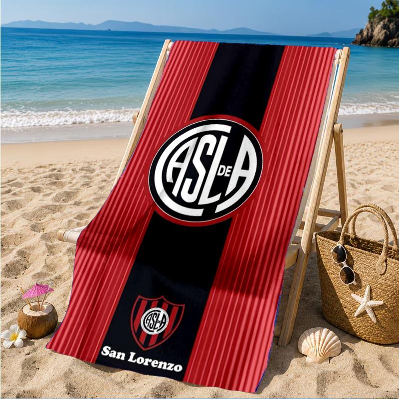 Club Atletico San Lorenzo  Beach Towel, Quick-drying, Easy To Care For, Suitable for Both Fitness and Beach Vacations,Sports Essential