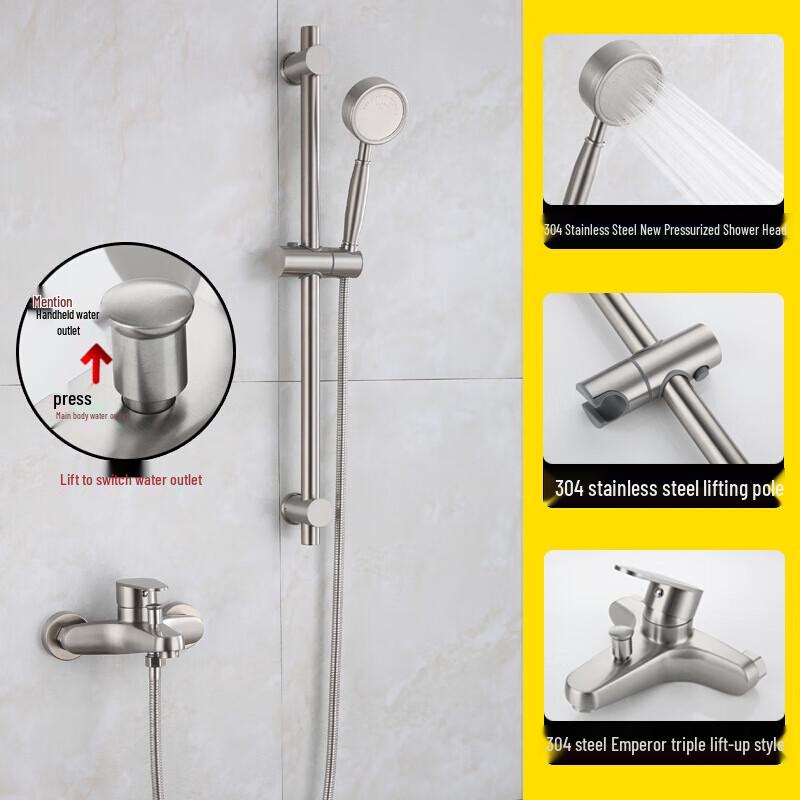 Lilon Emperor 304 Stainless Steel Concealed Bathtub Shower Faucet Set