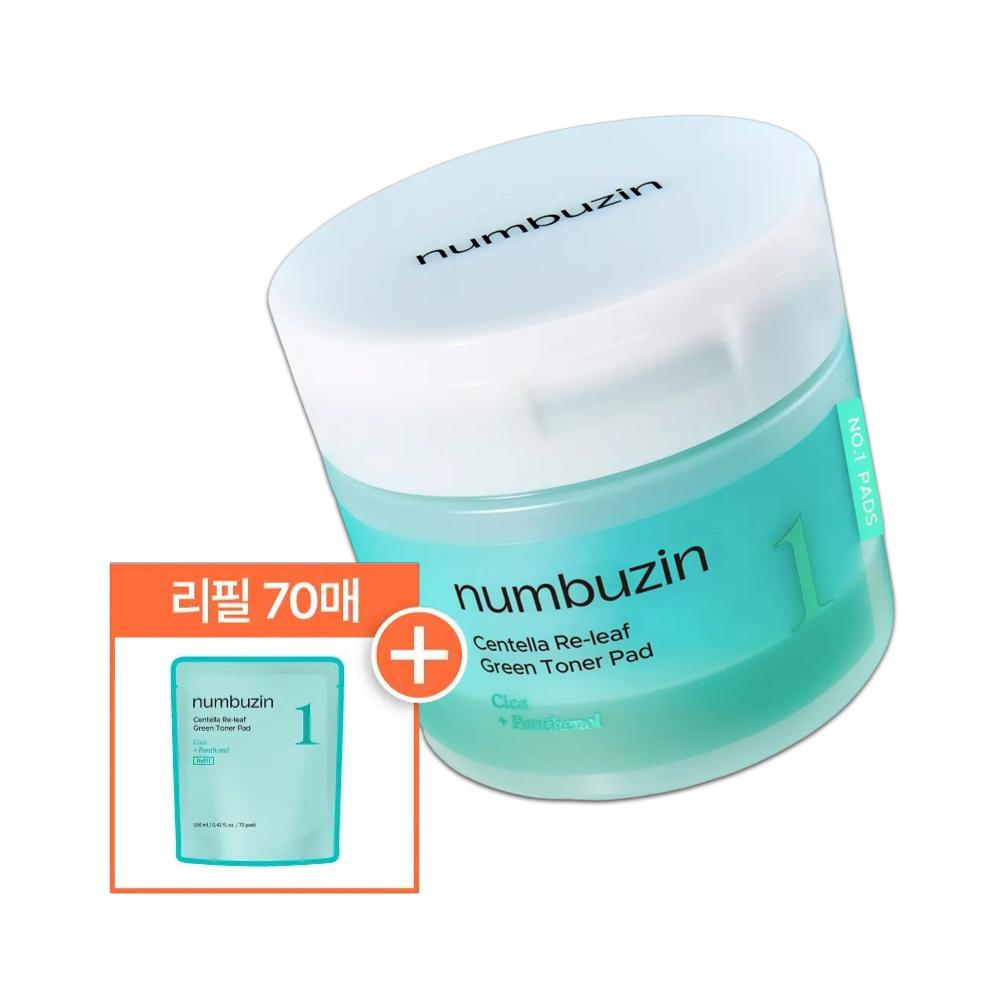 

Numbuzin No.1 Hydrating & Soothing Toner Pad Refill Set – Large Capacity 140 Pads (70+70) 140 Pads (70+70)
