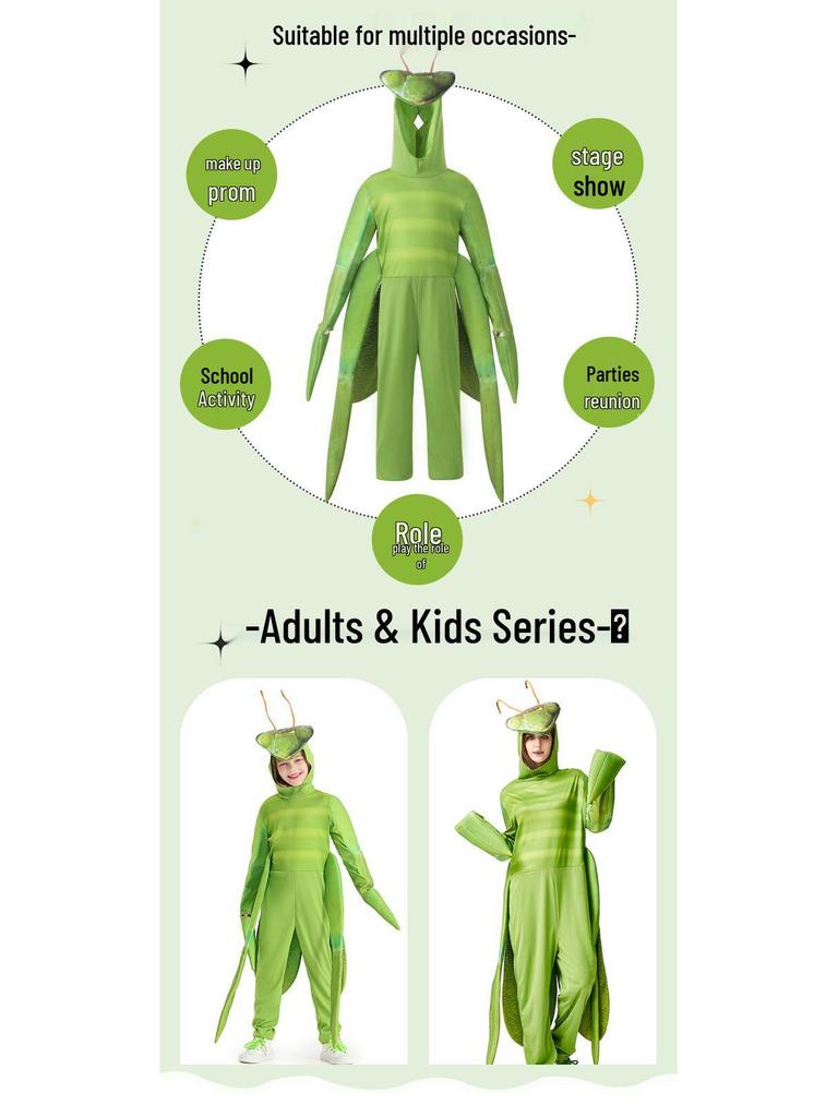 Grenzüberschreitendes Halloween-Gottesanbeterin Cosplay-Kostüm für Kinder