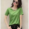 Short-sleeved Women's Summer White T-shirt Women's V-neck Loose Korean Version of The Top Casual InsT Shirt Trend