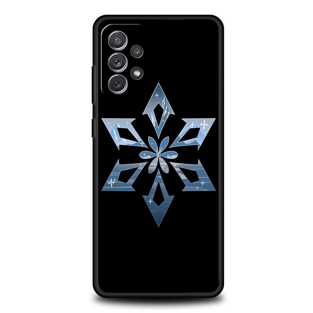 Cute Genshin impact Logo Case For Samsung Galaxy A51 A71 A41 A31 A21S A11 A01 A03S A12 A32 A52 A22 A13 A23 A33 A53 A73 5G Cover