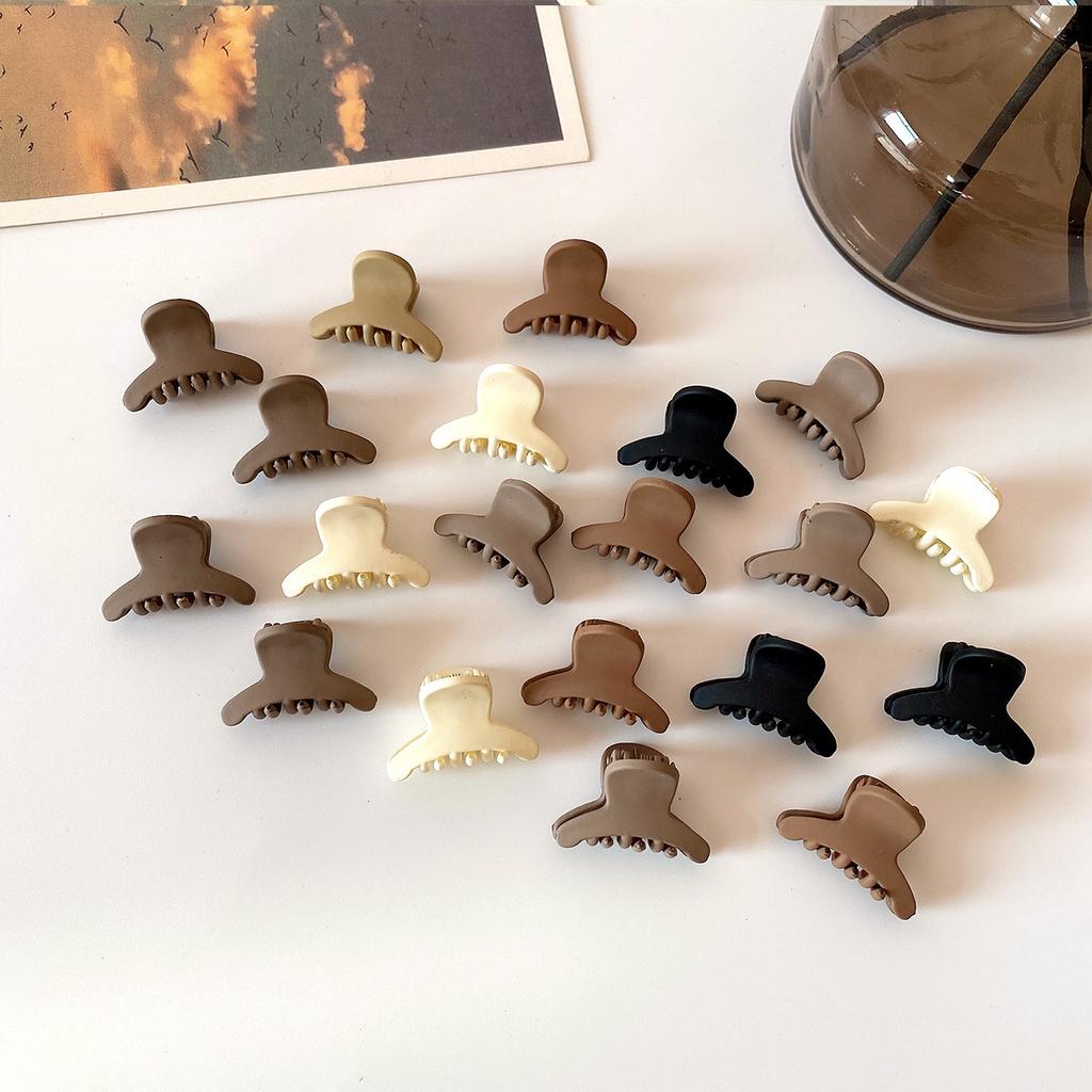 10Pcs/set Small Flower Hair Claw Clips for Women Girls Matte Rectange Jaw Clips Semicircle Barrettes for Thin Hair