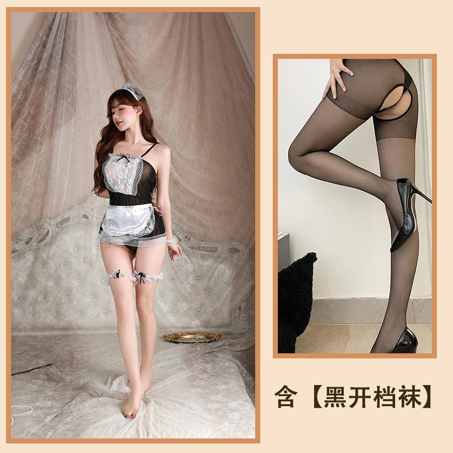 Sexy Lingerie Lace Seduction Nightdress Sexy Maid Maid Uniform Teasing Cute Play Suit