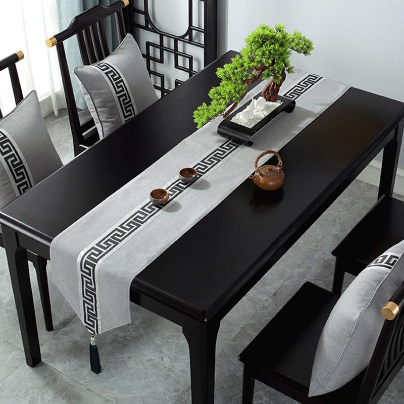 New Chinese Style Table Flag Waterproof and Oil Resistant Hot Selling Tea House Tea Towels Zen Tea Table Cloth Hotel Bed Flag