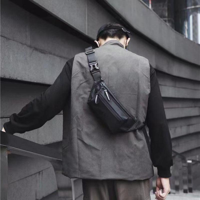 Men's Fashionable Korean Style Crossbody Chest Bag for Casual Outdoor Sports and Cycling