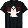 Fun Six Seven Meme 6 7 Halloween Ghost Costume T-Shirt