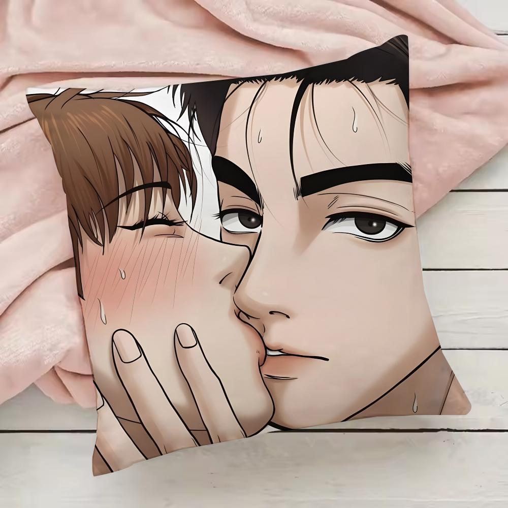 Jinx BL Comics Pillow Case Pillowcase Anti-dustmite Pillow Invisible Zipper Silky Short Plush Sofa Cushion Cover